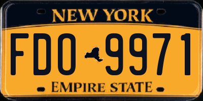 NY license plate FDO9971