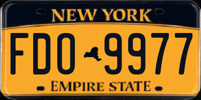 NY license plate FDO9977