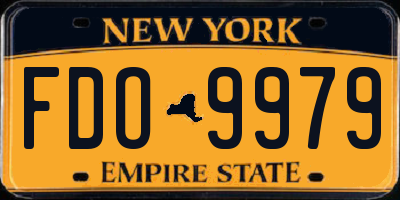 NY license plate FDO9979