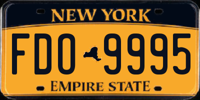 NY license plate FDO9995