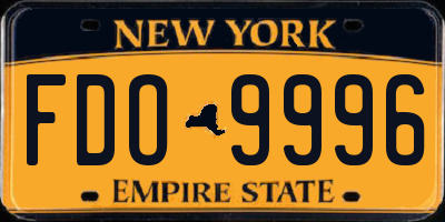 NY license plate FDO9996