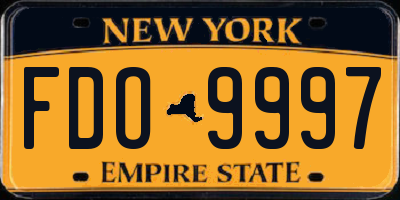 NY license plate FDO9997