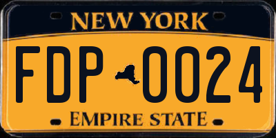 NY license plate FDP0024