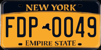 NY license plate FDP0049