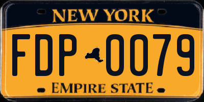 NY license plate FDP0079