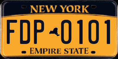 NY license plate FDP0101