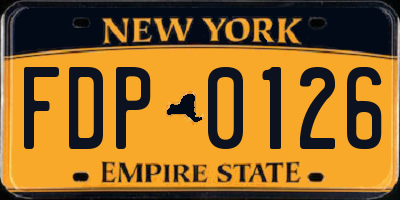 NY license plate FDP0126