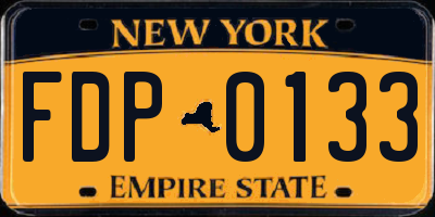 NY license plate FDP0133
