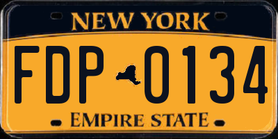 NY license plate FDP0134
