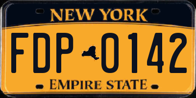 NY license plate FDP0142