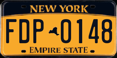 NY license plate FDP0148