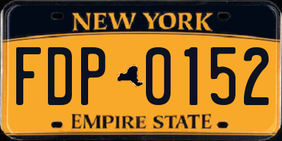 NY license plate FDP0152