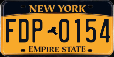 NY license plate FDP0154