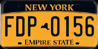 NY license plate FDP0156