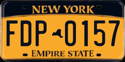 NY license plate FDP0157
