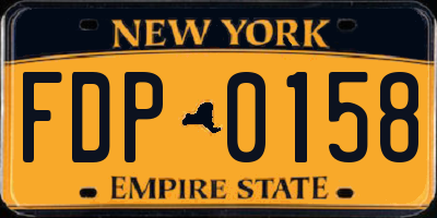 NY license plate FDP0158