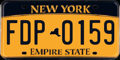 NY license plate FDP0159