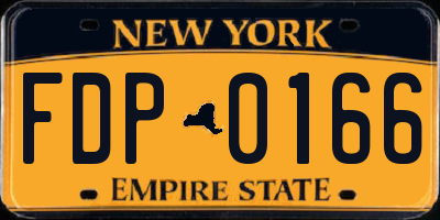 NY license plate FDP0166