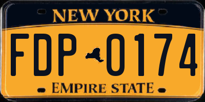 NY license plate FDP0174