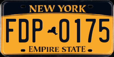 NY license plate FDP0175