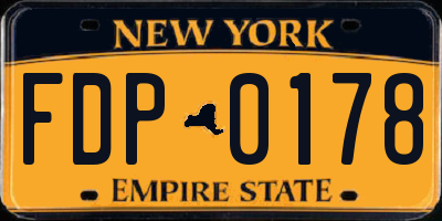 NY license plate FDP0178