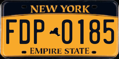 NY license plate FDP0185