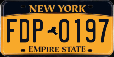 NY license plate FDP0197