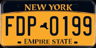 NY license plate FDP0199
