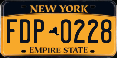 NY license plate FDP0228