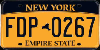 NY license plate FDP0267