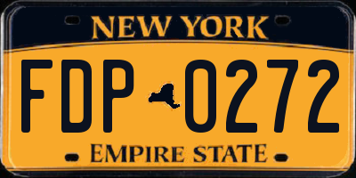 NY license plate FDP0272