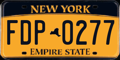 NY license plate FDP0277