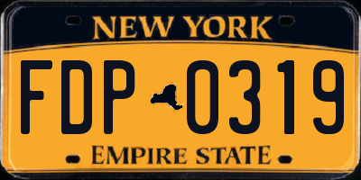 NY license plate FDP0319