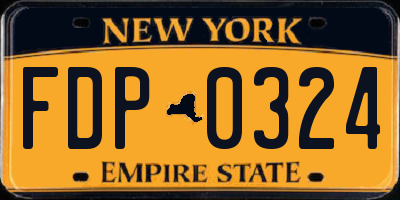 NY license plate FDP0324