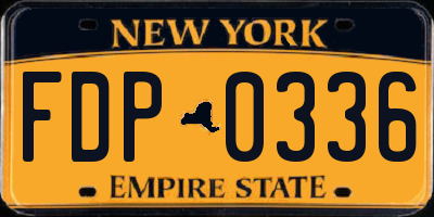 NY license plate FDP0336