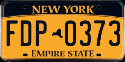 NY license plate FDP0373