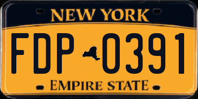 NY license plate FDP0391