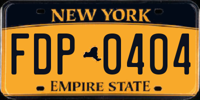 NY license plate FDP0404