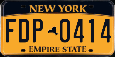 NY license plate FDP0414
