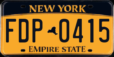 NY license plate FDP0415