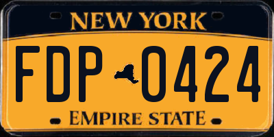 NY license plate FDP0424