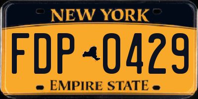 NY license plate FDP0429