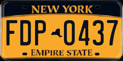 NY license plate FDP0437