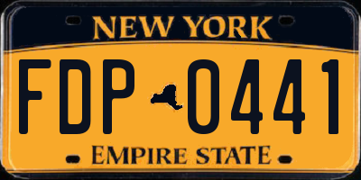 NY license plate FDP0441