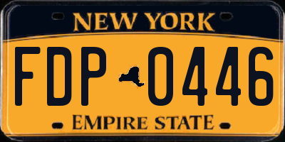 NY license plate FDP0446