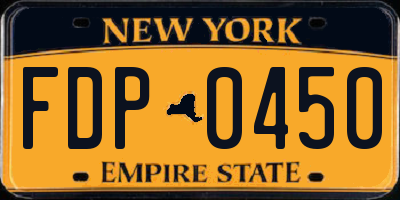 NY license plate FDP0450