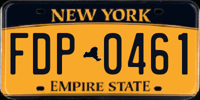 NY license plate FDP0461