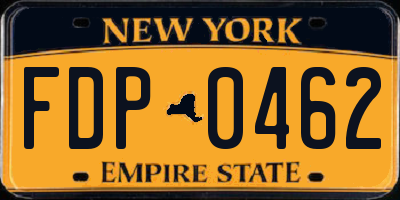 NY license plate FDP0462