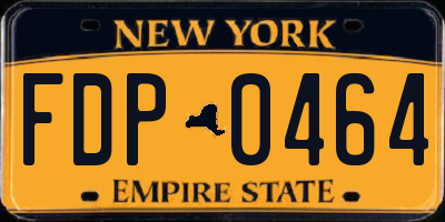 NY license plate FDP0464
