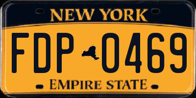 NY license plate FDP0469